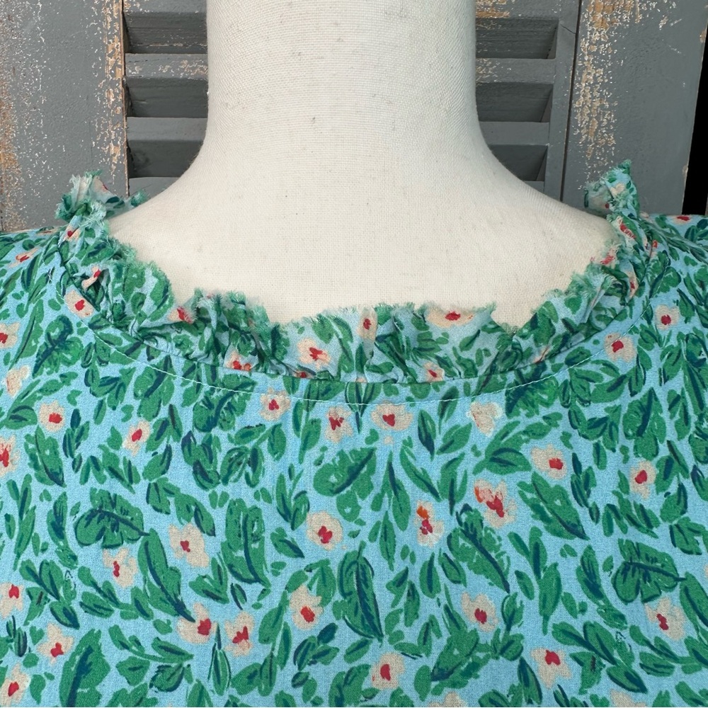 Roller Rabbit Cerro Naoki Dress Light Blue Sz L - Picture 5 of 16